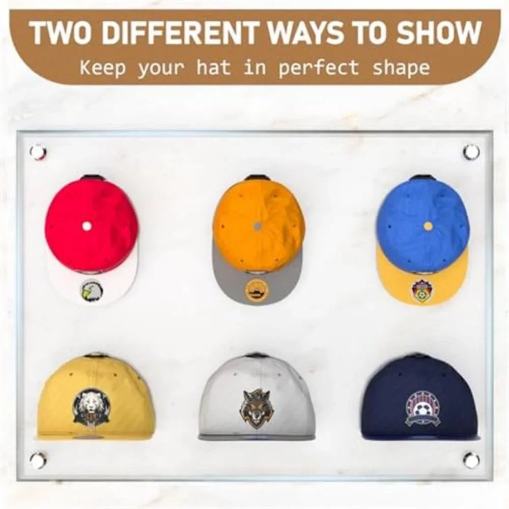 22 Pack Adhesive Hat Hooks Wall Mount Baseball Cap Organizer